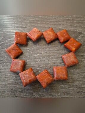 Red Coral Sponge Stretch Bracelet